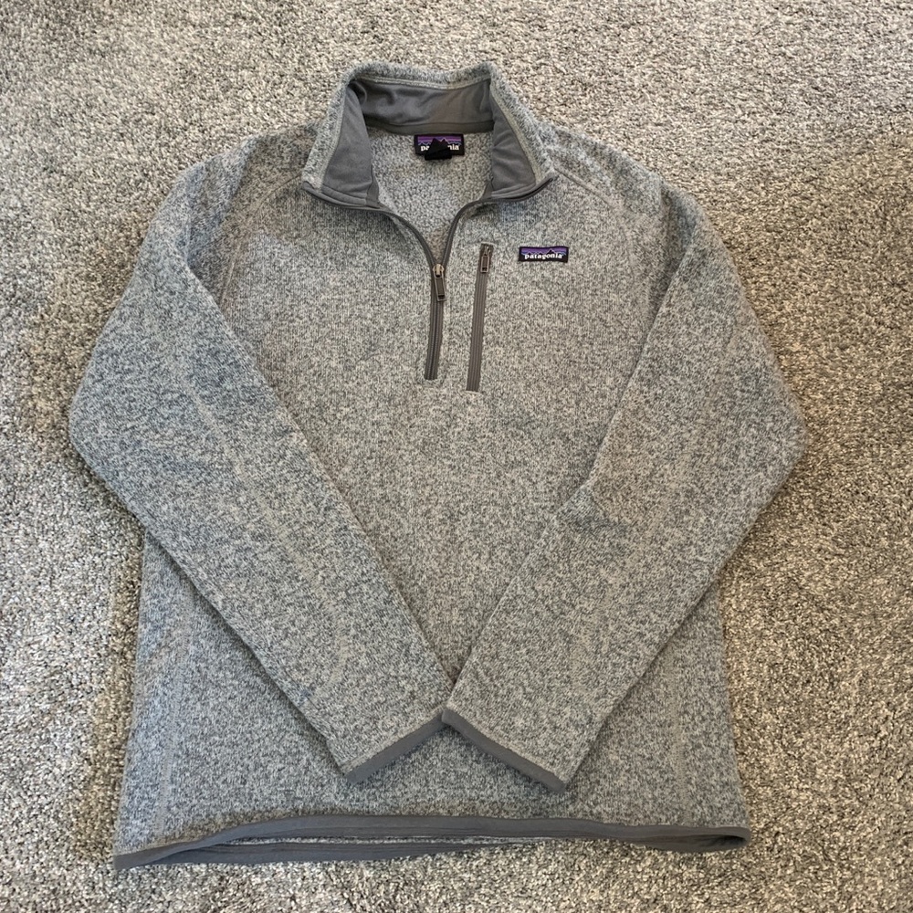Patagonia 1/4 Zip Fleece Sweater in Gray